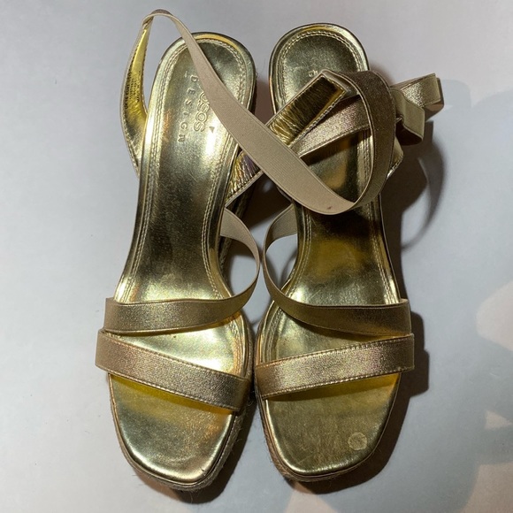 ASOS Gold Wedge Sandals - Picture 2 of 5